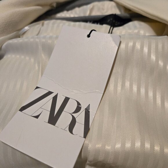 NWT Zara Cream Colored Blazer Women's Large - Picture 6 of 7